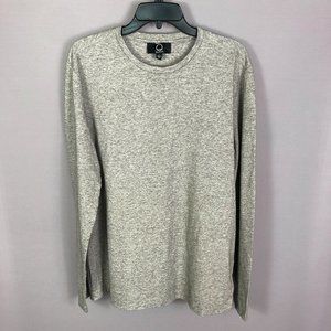 Quinn Cement Gray Crew Neck Long Sleeve T Shirt Size Large